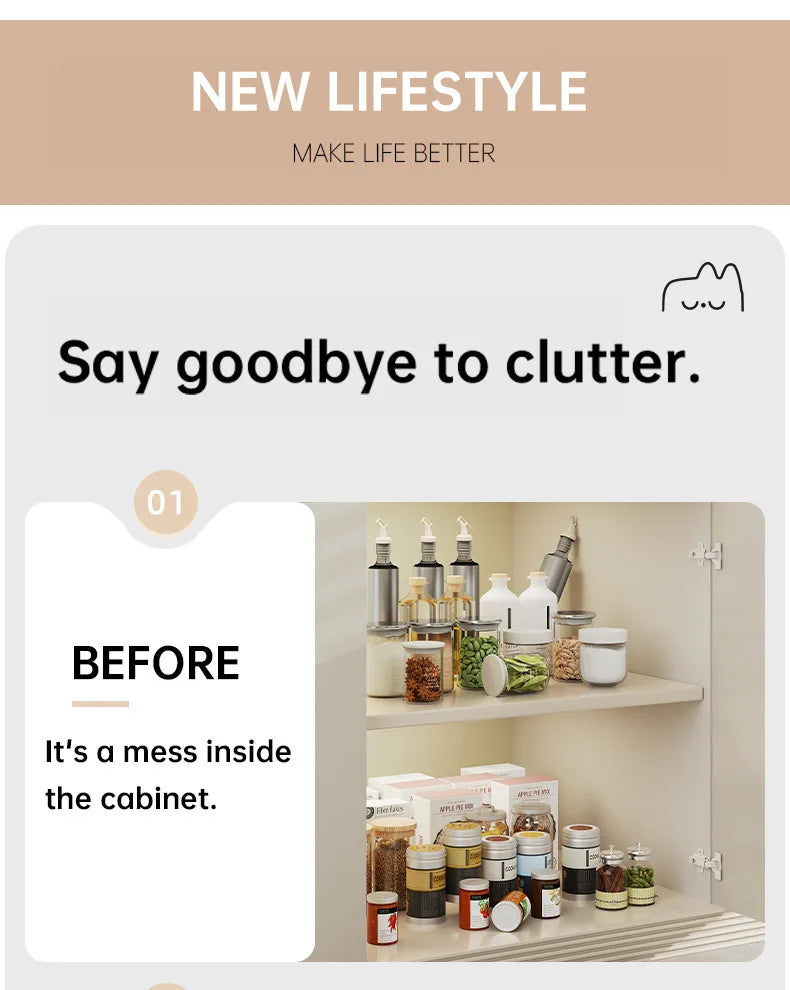 Metal Pull-Out Cabinet Organizer