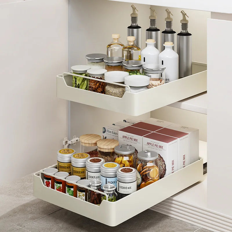 Metal Pull-Out Cabinet Organizer