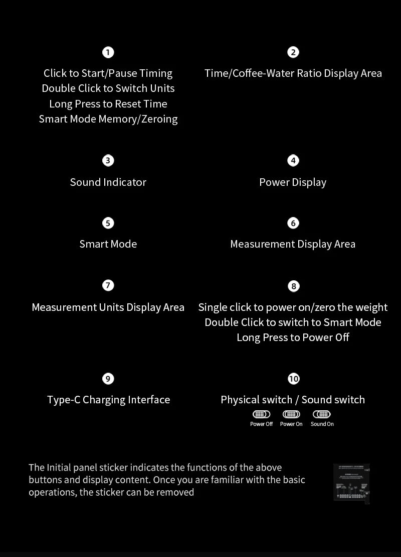 MHW-3BOMBER Digital Coffee Scale 0.1g Precision