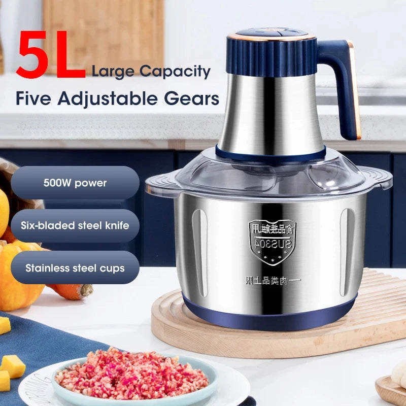 5L Electric Meat Grinder & Food Processor