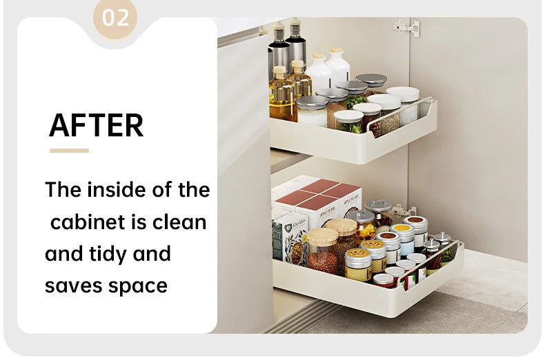 Metal Pull-Out Cabinet Organizer