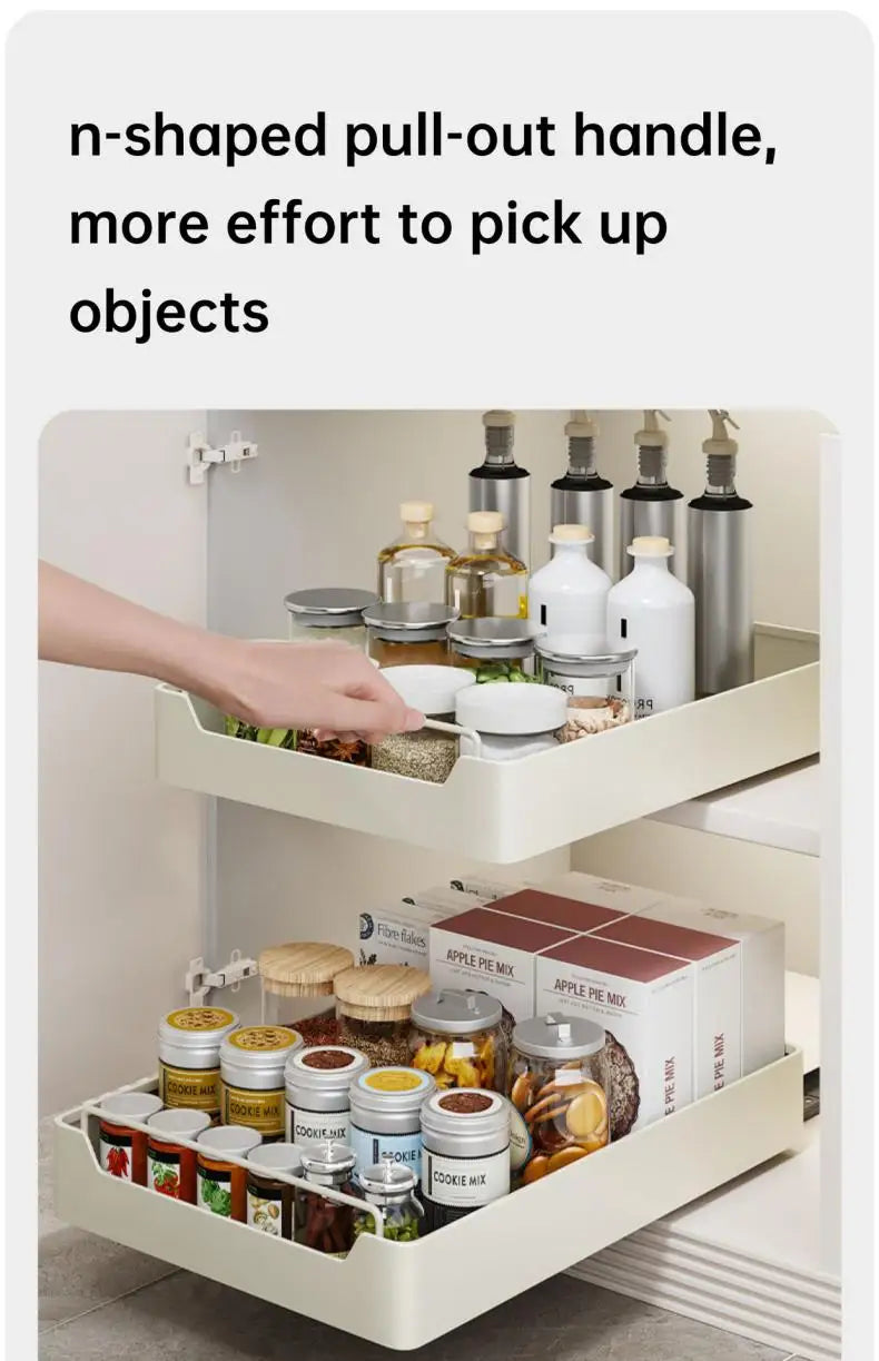 Metal Pull-Out Cabinet Organizer