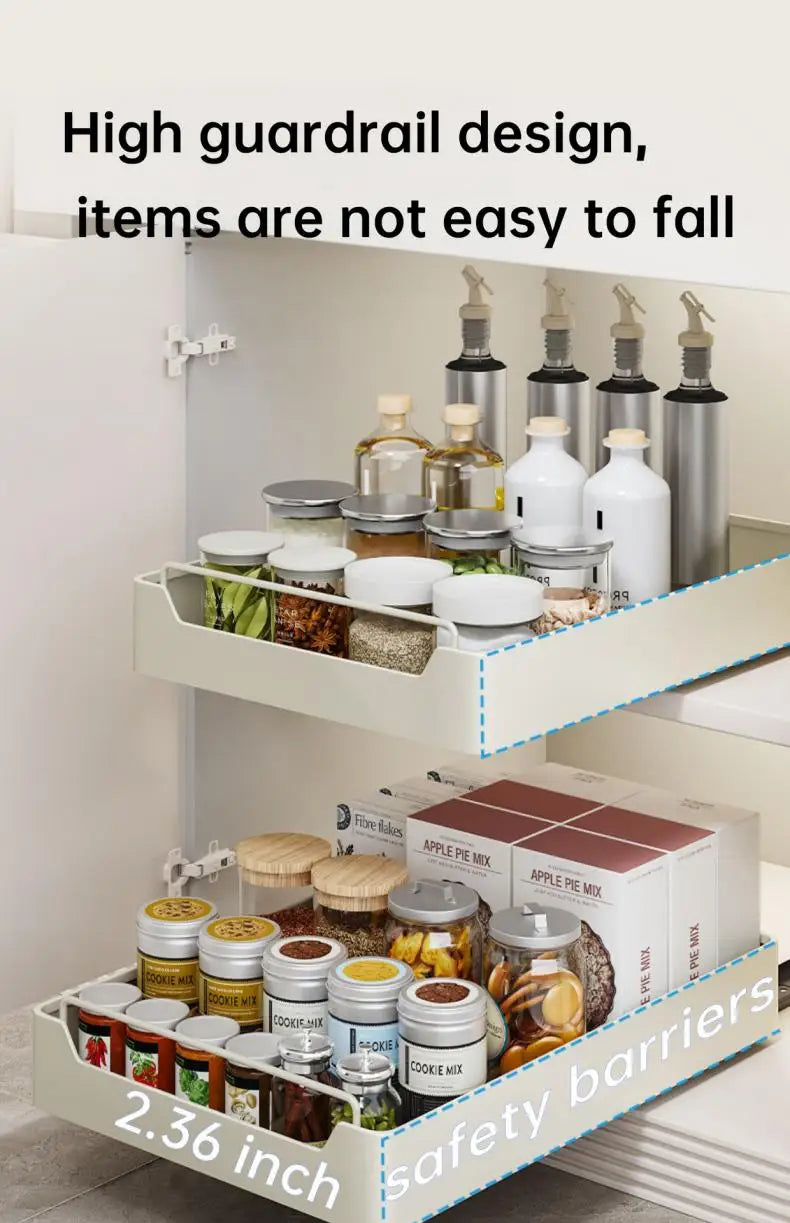 Metal Pull-Out Cabinet Organizer