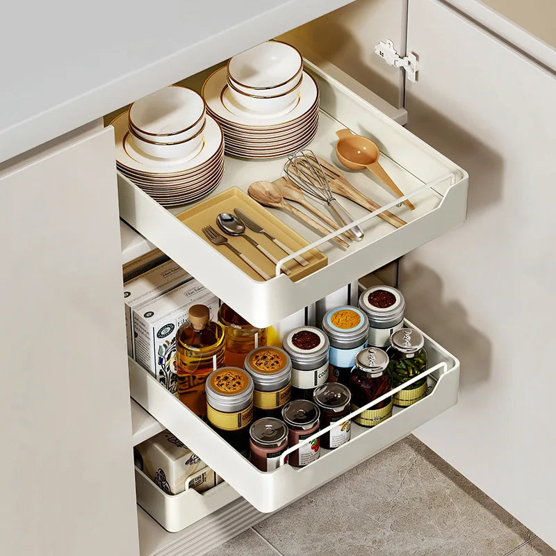 Metal Pull-Out Cabinet Organizer
