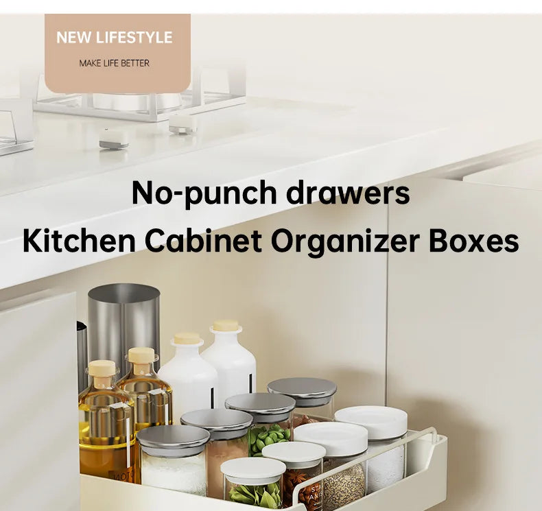Metal Pull-Out Cabinet Organizer